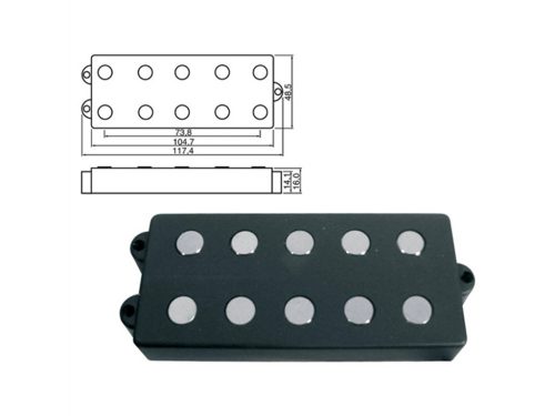 PU-965-BK Pickup, MM-model, 5 húrhoz, fekete