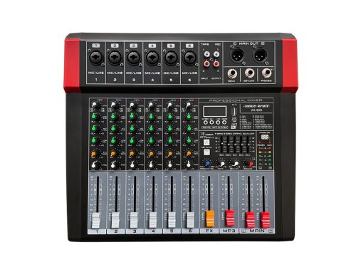 VK-60K Powermixer, 2x150W/4Ohm, USB Audio interface, Bluetooth