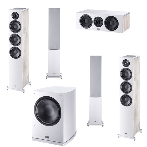 Heco Aurora 900 5.1 hangfalszett True Dolby Atmos technológiával, fehér színben