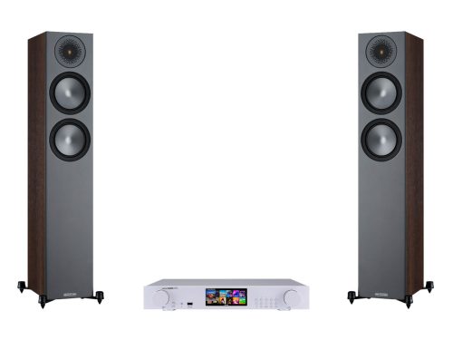 Cocktail Audio N25AMP ezüst + Monitor Audio Bronze 200 6G dió sztereó szett