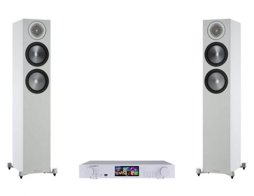 Cocktail Audio N25AMP ezüst + Monitor Audio Bronze 200 6G szürke sztereó szett