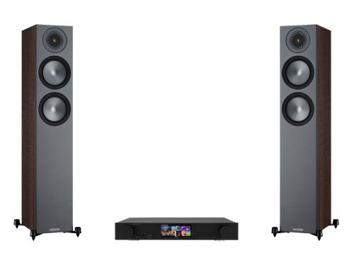 Cocktail Audio N25AMP fekete + Monitor Audio Bronze 200 6G dió sztereó szett